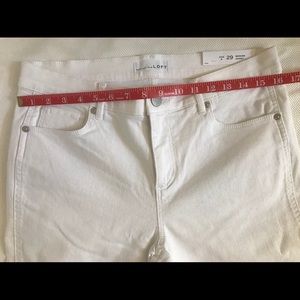 LOFT modern slit skinny jeans white NWT